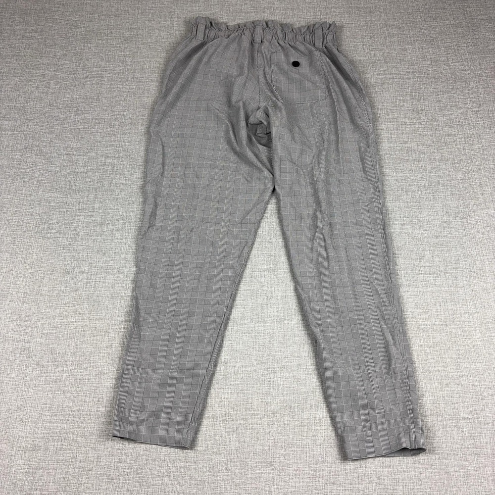Athleta Pants Womens 2 Gray Plaid Skyline Jogger Woven Elastic Waist Travel - Picture 8 of 10